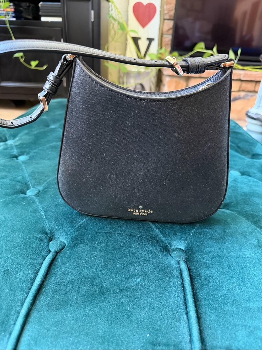 Kate Spade Glimmer Glitter Black Shoulder Bag